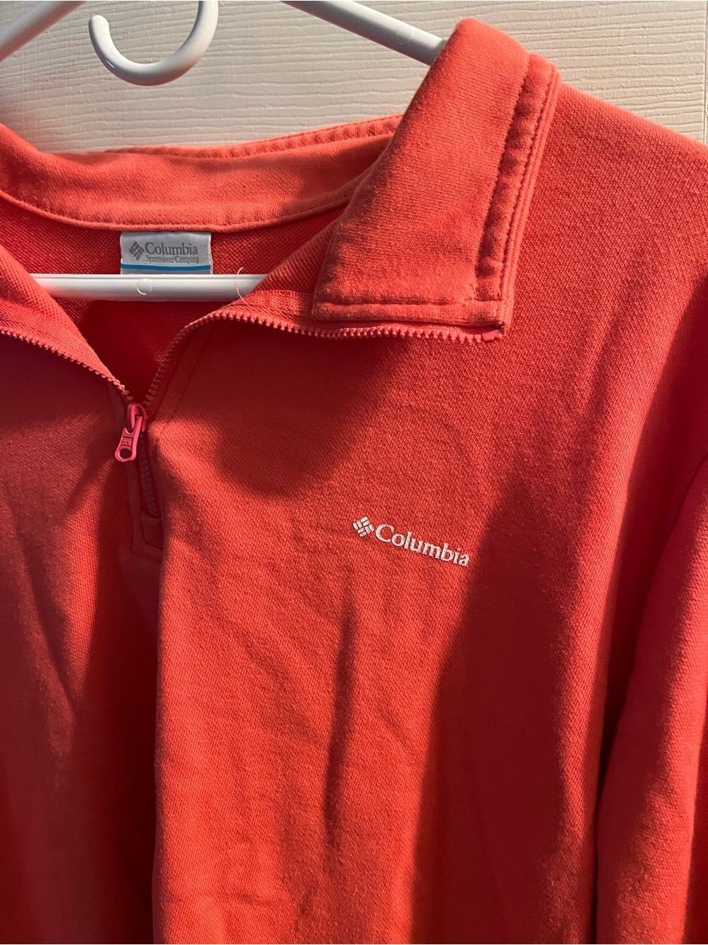 Columbia Women's Coral-Red Quarter-Zip Fleece Pullover NWOT Size XXL - Picture 7 of 7